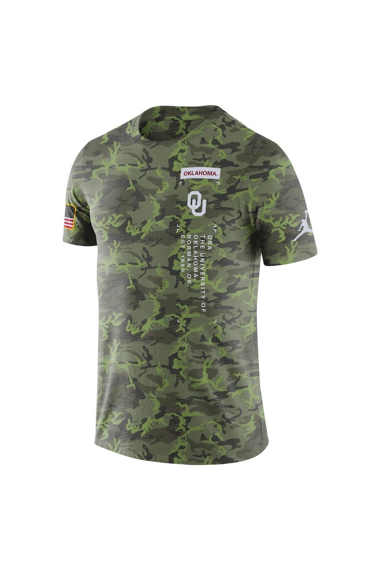 Men's Jordan Brand Camo Oklahoma Sooners Military T-Shirt, Alternate, color, Camo