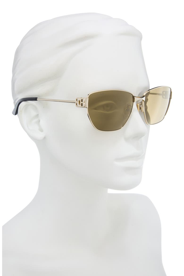Novelty 63mm Square Sunglasses, Alternate, color, GOLD GOLD BRONZE