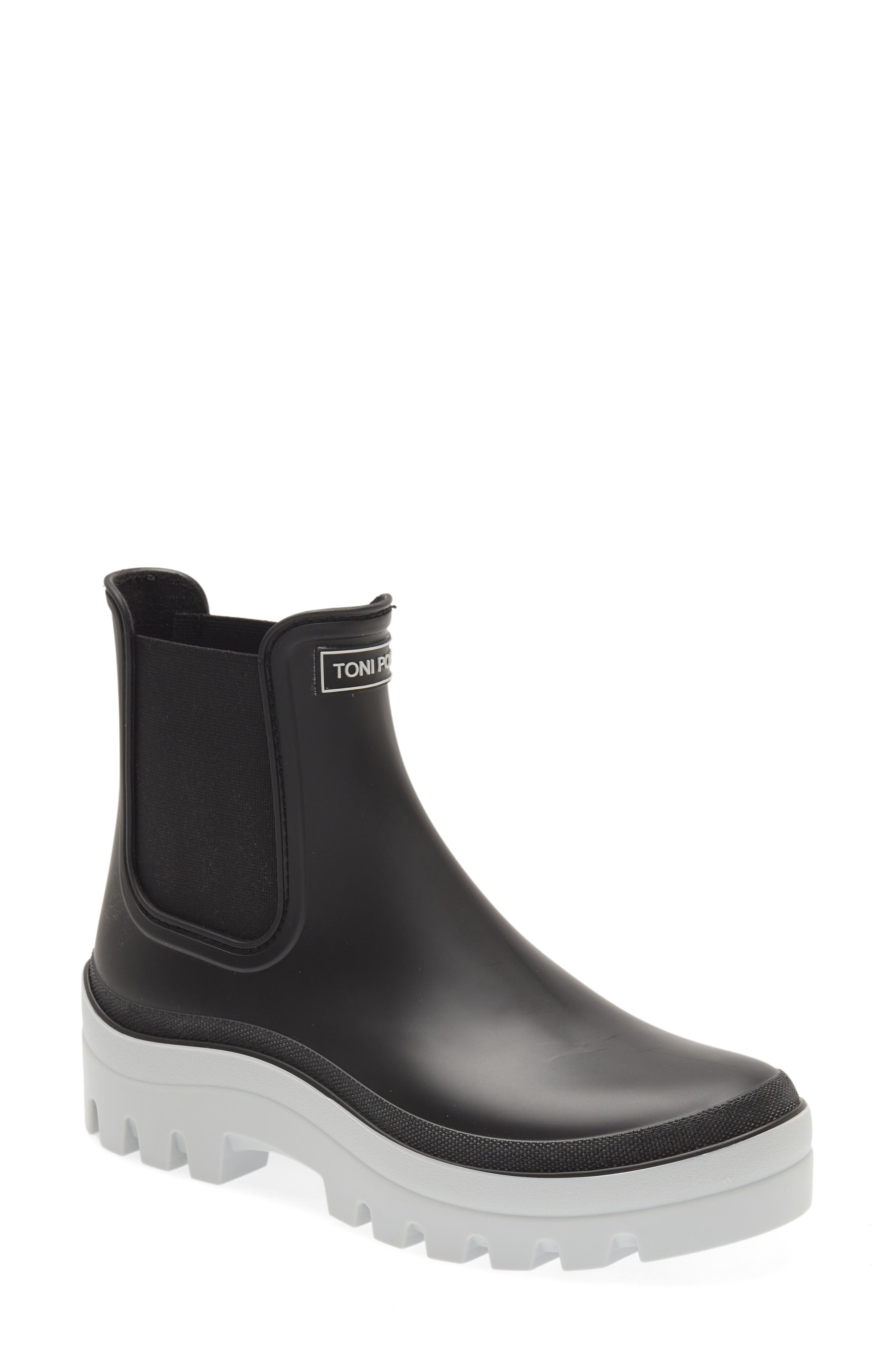 Toni Pons Covent Waterproof Lug Sole Boot, Main, color, Black/ Ice Gel