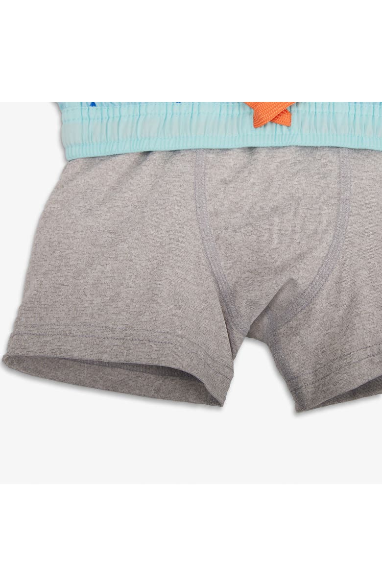 Primary Kids Board Short In Set Sail, Alternate, color, Blueberry Rainbow Boats