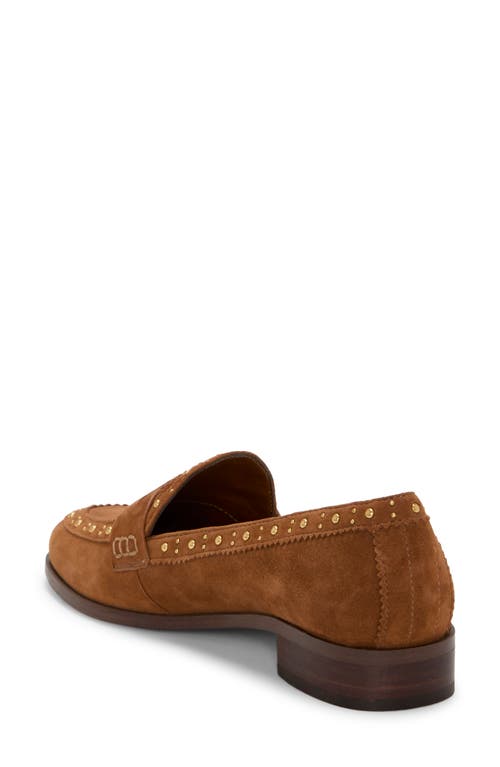 Vince Camuto Camdyn Studded Penny Loafer In Brown