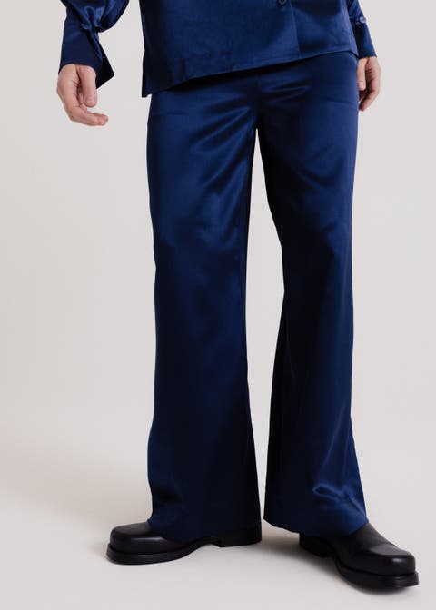 Silk Wide Leg Pants