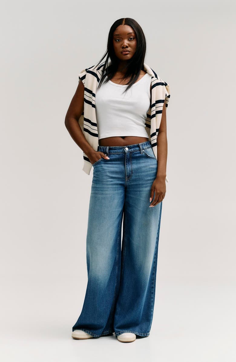 GUESS Wide Leg Baggy Jeans, Alternate, color, Navy