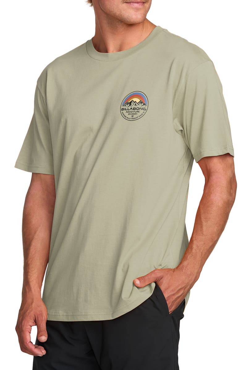 Billabong Rockies A/Div Short Sleeve Graphic T-Shirt, Alternate, color, Sage Heather