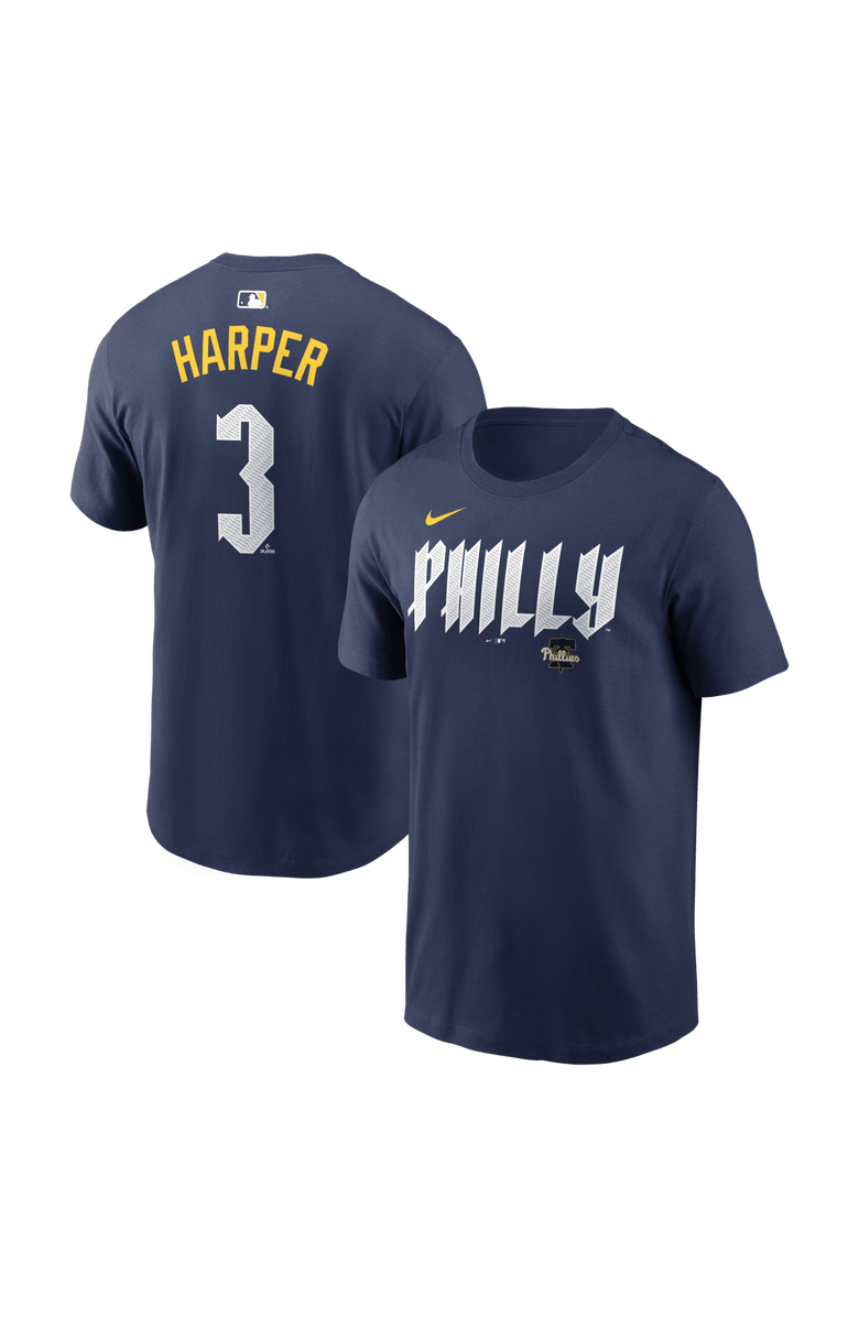 Nike Men's Nike Bryce Harper Navy Philadelphia Phillies City Connect Name & Number T-Shirt, Main, color, Navy