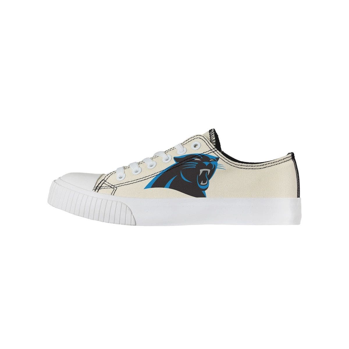 FOCO Women's FOCO Cream Carolina Panthers Low Top Canvas Shoes, Main, color, 