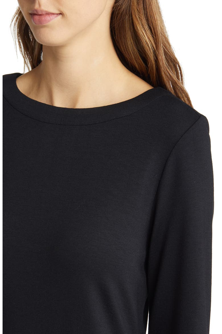 Darcy Three-Quarter Sleeve Minidress, Alternate, color, BLACK