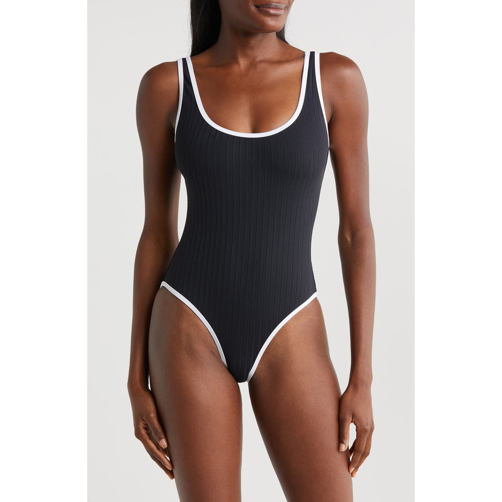Solid & Striped Annemarie Rib One-Piece Swimsuit in Blackout  product