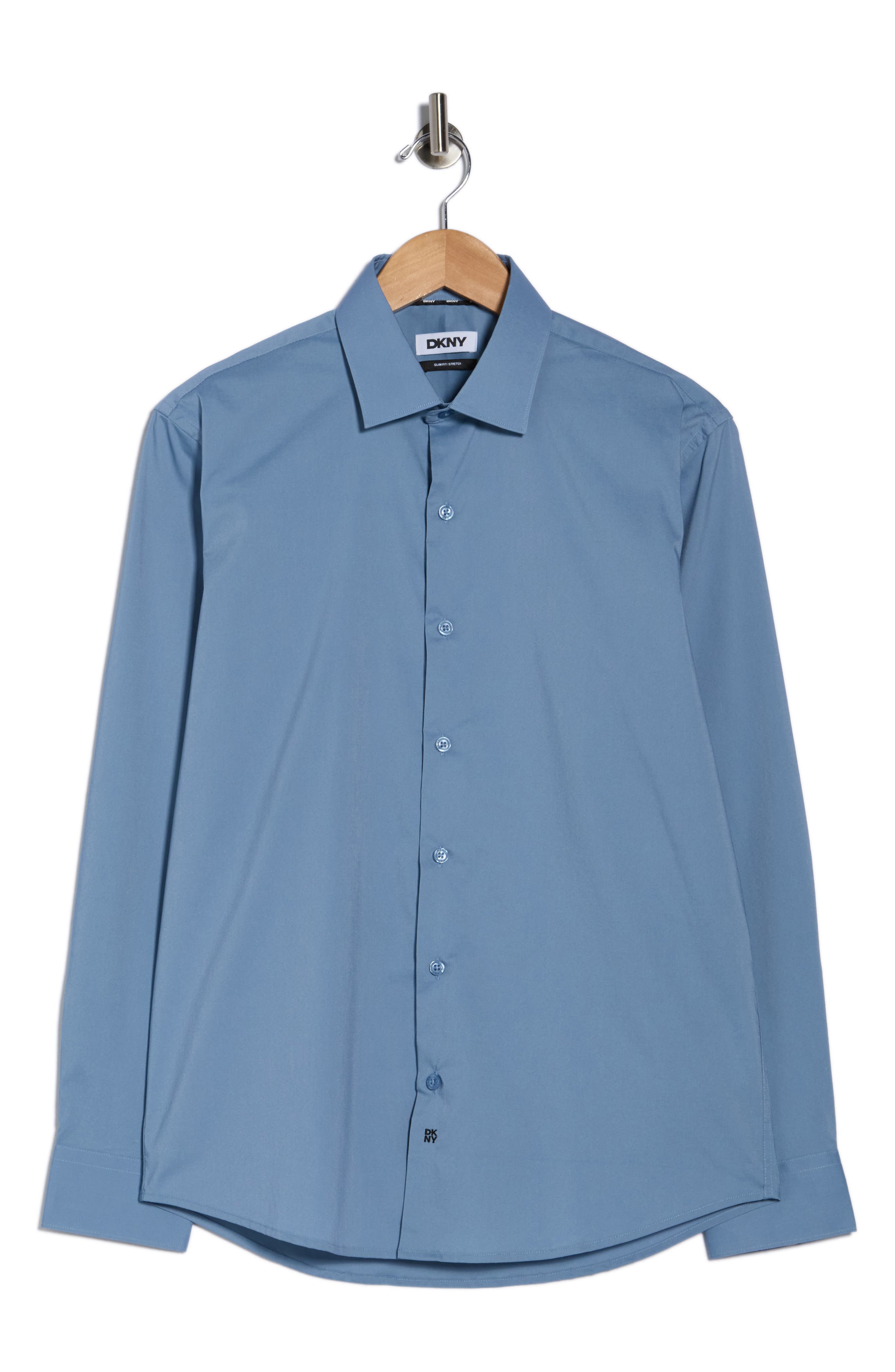 DKNY Steel Solid Stretch Dress Shirt (Men) | Nordstromrack