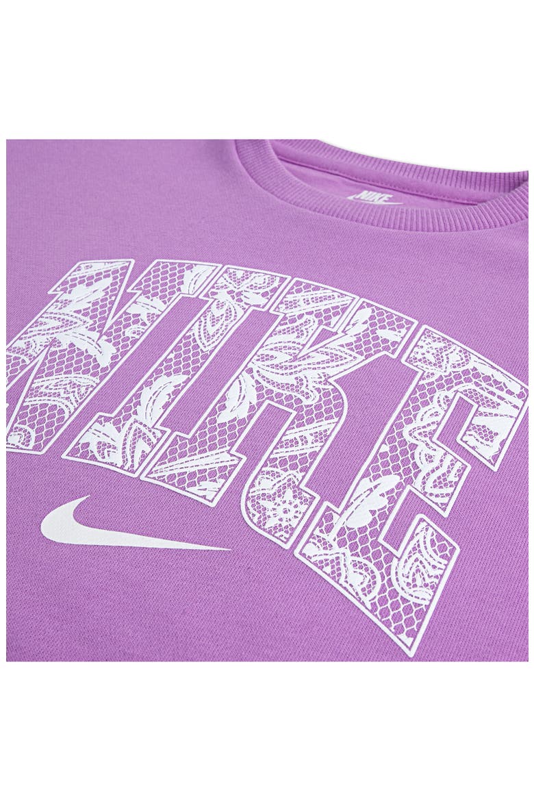 Kids' Nike Lace It Up Sweatshirt & Leggings Set, Alternate, color, BLACK