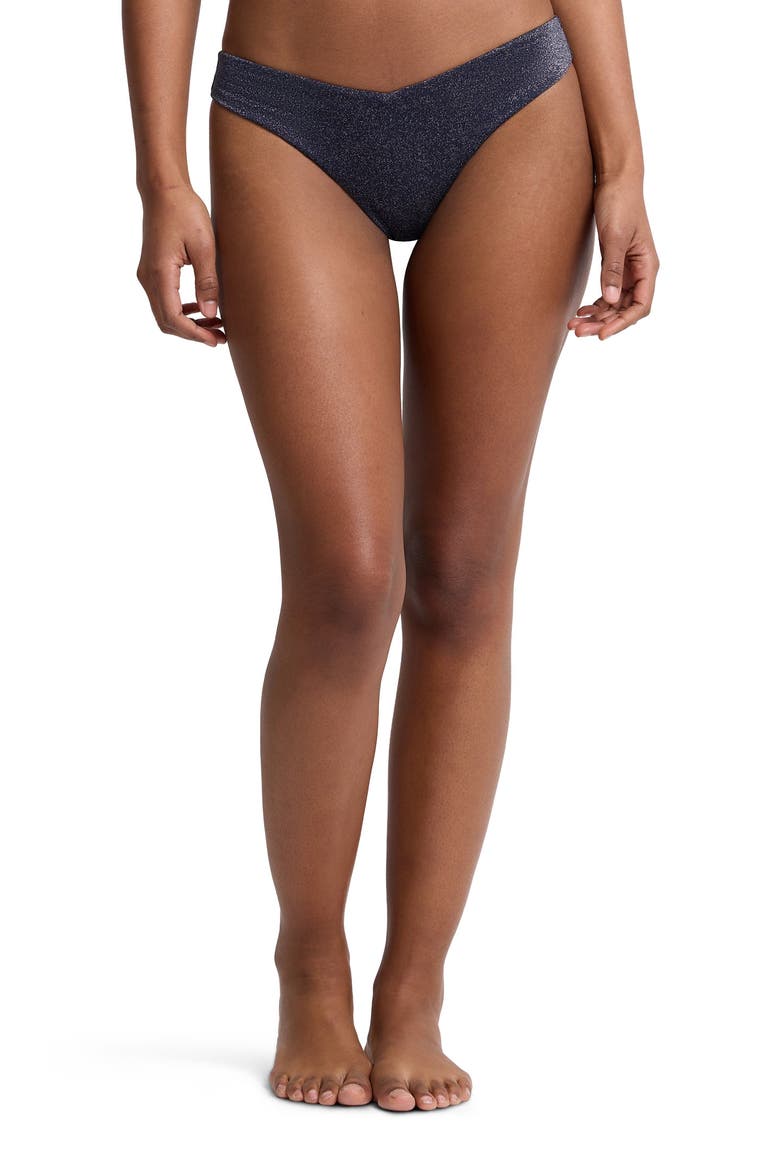 Chiara Mid-Rise Bikini Bottom, Alternate, color, Noir Navy