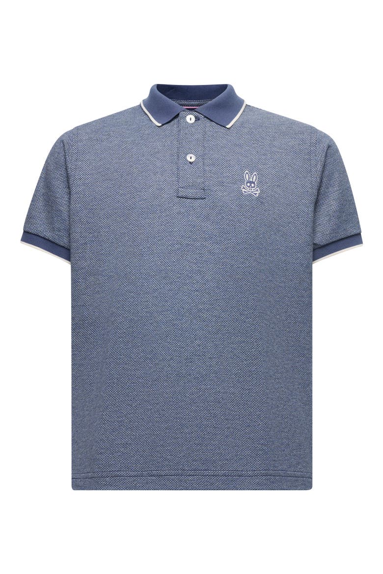 Kids' Heathered Pima Cotton Piqué Polo, Main, color, GRAY BLUE