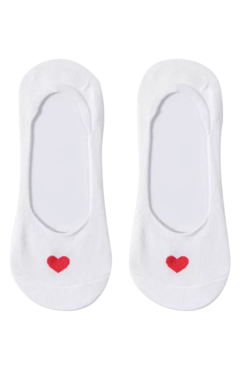 HIGH HEEL JUNGLE Assorted 3-Pack Secret Heart No Show Socks, Alternate, color, Black White