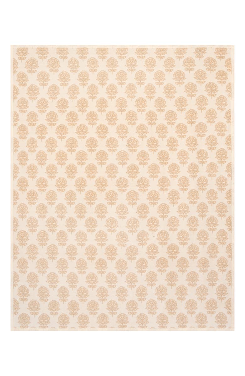ChappyWrap Millie Blockprint Throw Blanket, Alternate, color, Tan