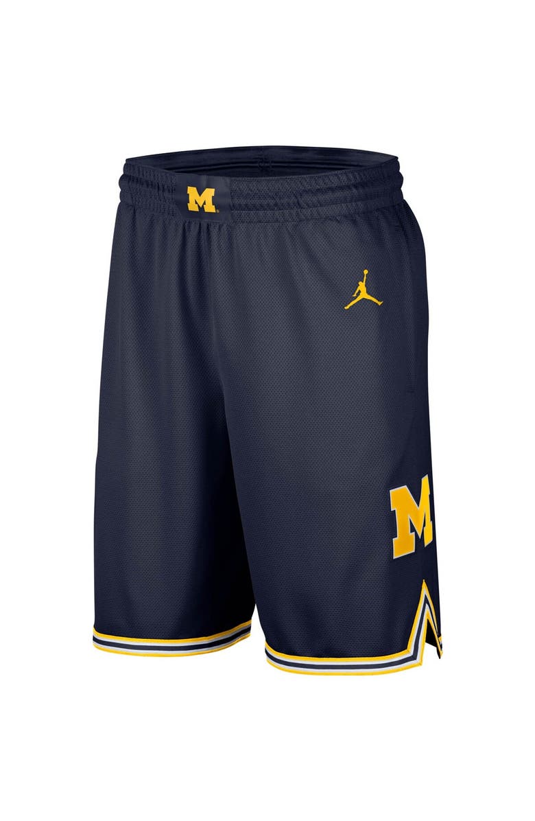 Jordan Brand Men's Jordan Brand Navy Michigan Wolverines Replica Team Basketball Shorts, Alternate, color, 