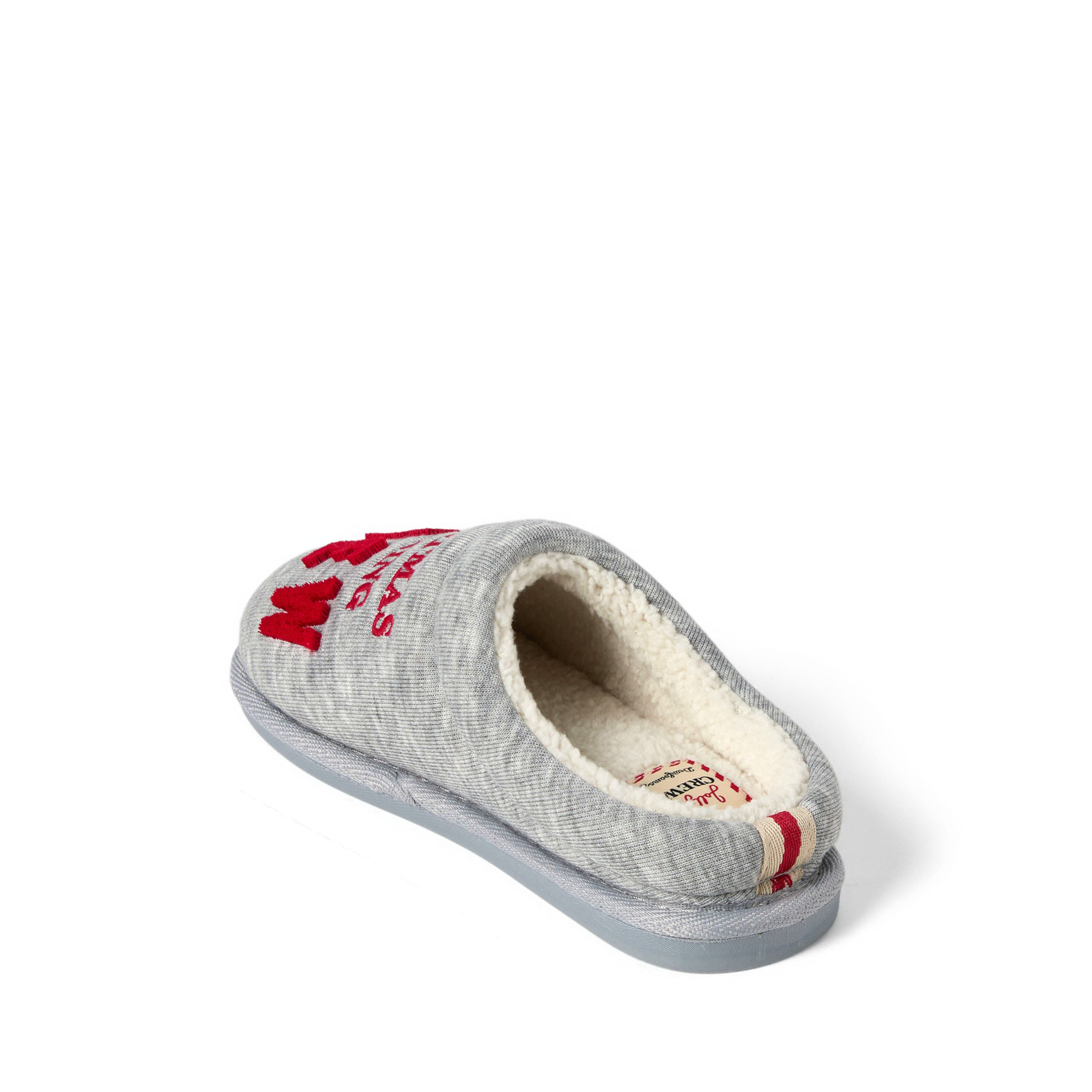 Kids Christmas Morning Crew Slippers, Alternate, color, LIGHT HEATHER GREY