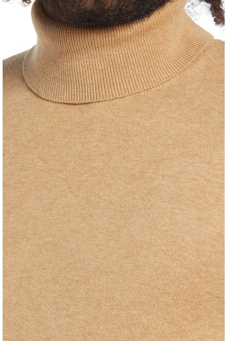 Solid Cotton Turtleneck Sweater, Alternate, color, TAUPE/BEIGE