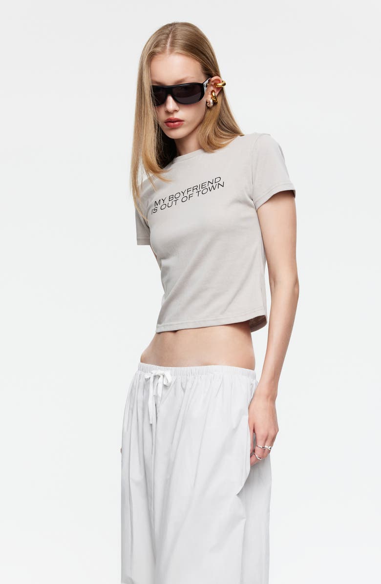 LIONESS Boyfriend Graphic Baby Tee, Alternate, color, Ash