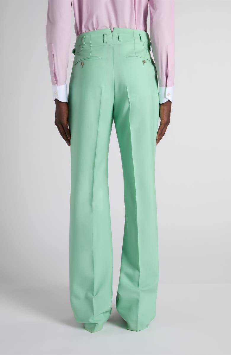 TOM FORD Compact Wool Hopsack Trousers, Alternate, color, Aquamarine