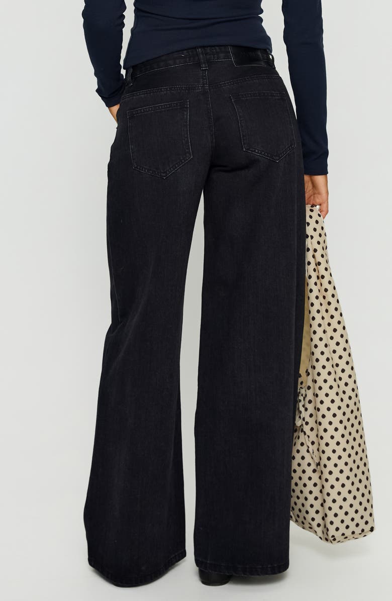 Princess Polly Supercut Low Rise Pleated Wide Leg Jeans, Alternate, color, 