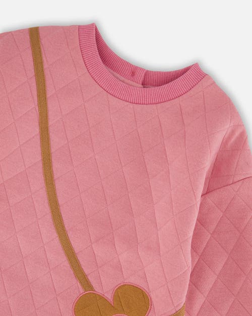 Deux Par Deux Quilted Dress In Pink
