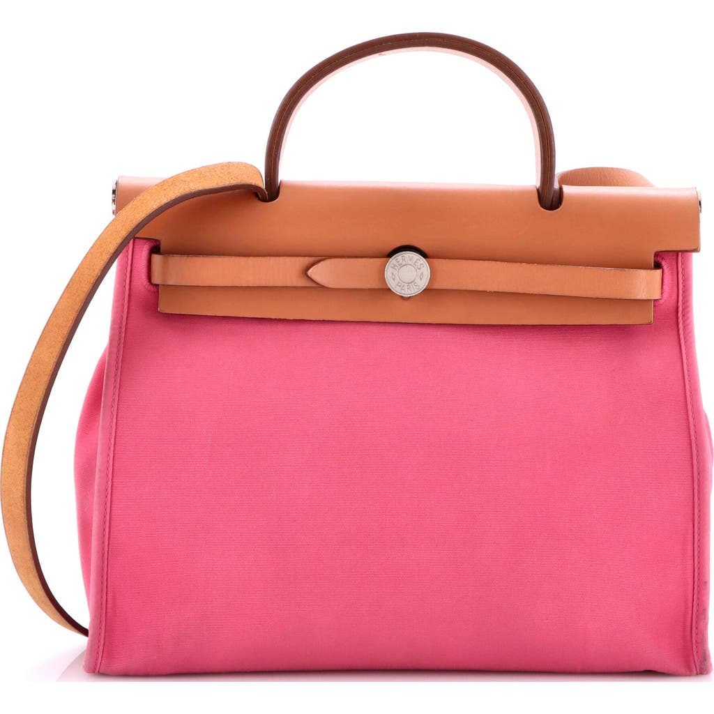 Pre-owned Hermes Hermes Herbag Zip Leather And Toile 31