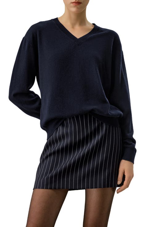Women's V-Neck Baby Cashmere Sweater