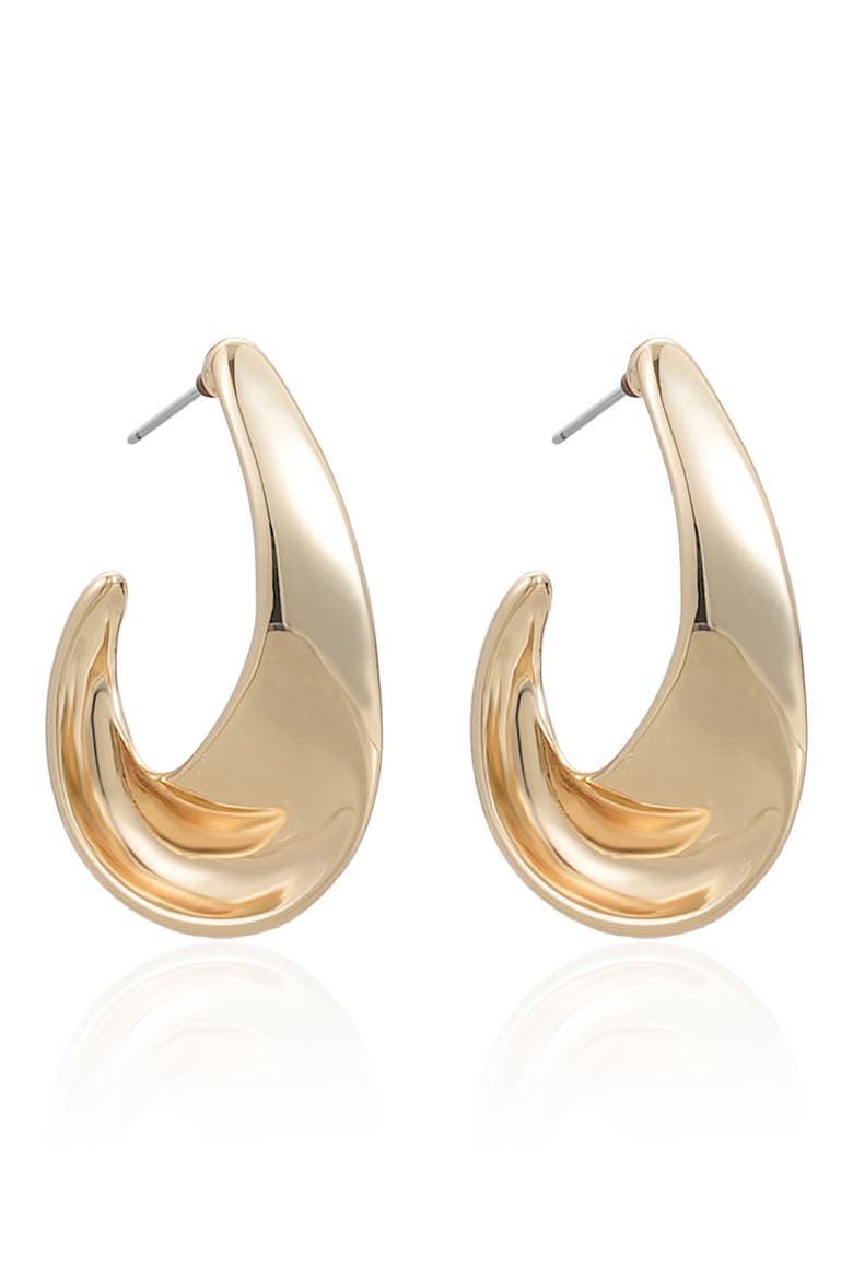 Whirl Hoop Earrings, Alternate, color, GOLD