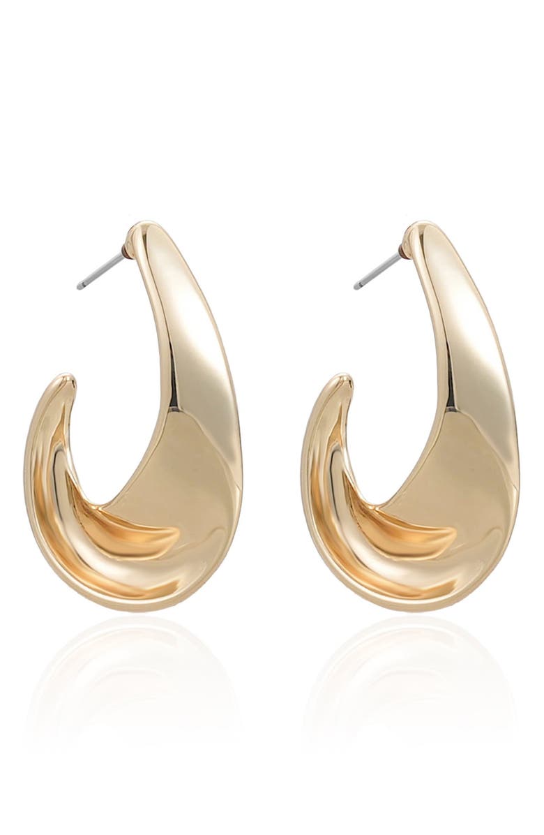 Ettika Whirl Hoop Earrings, Alternate, color, Gold