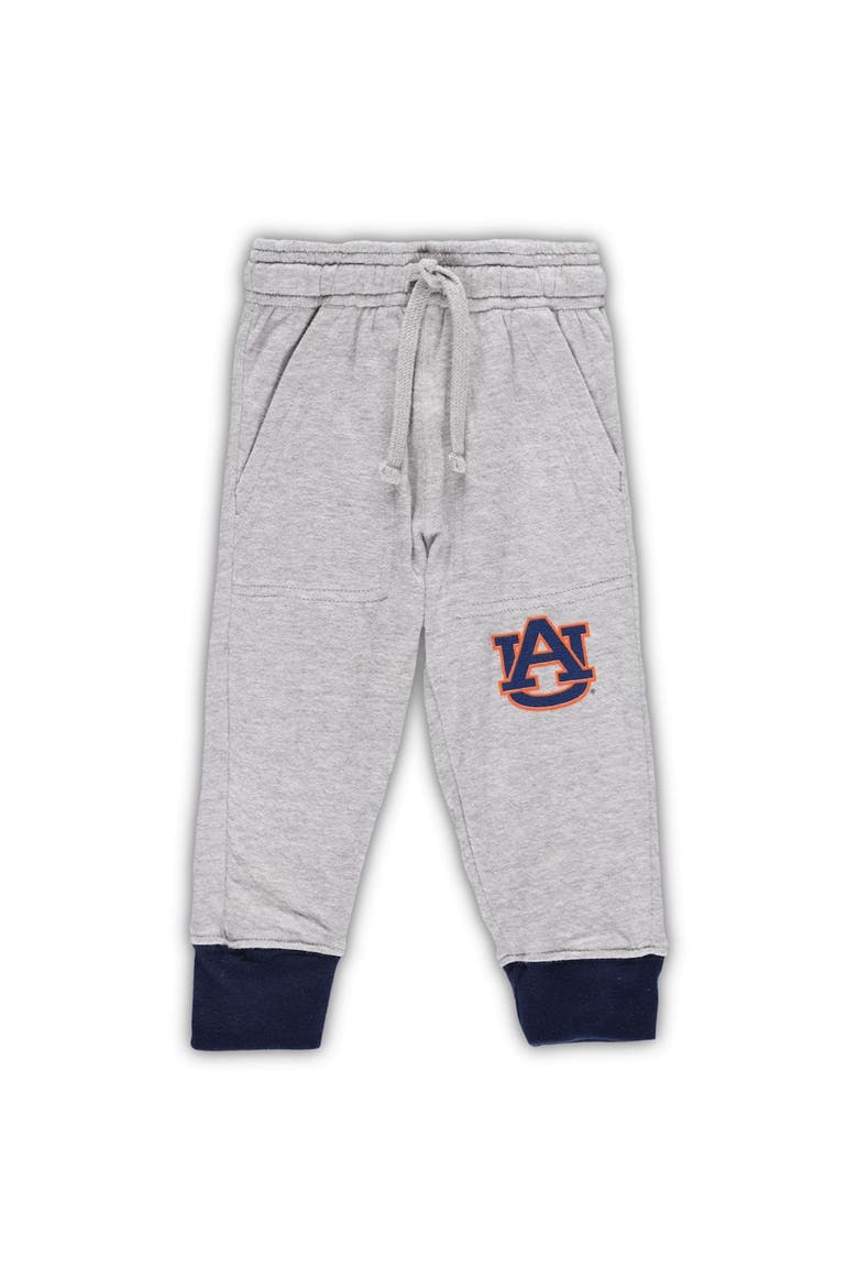 Infant Wes & Willy Heather Gray Auburn Tigers Jie Jie Long Sleeve Bodysuit & Pants Set, Alternate, color, Gray