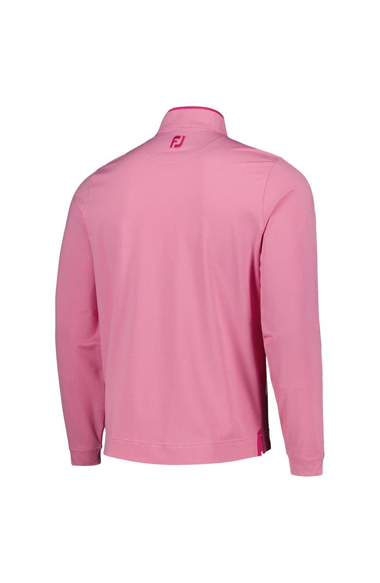 FOOTJOY Men's FootJoy Pink Arnold Palmer Invitational Striped Quarter-Zip Jacket, Alternate, color, 