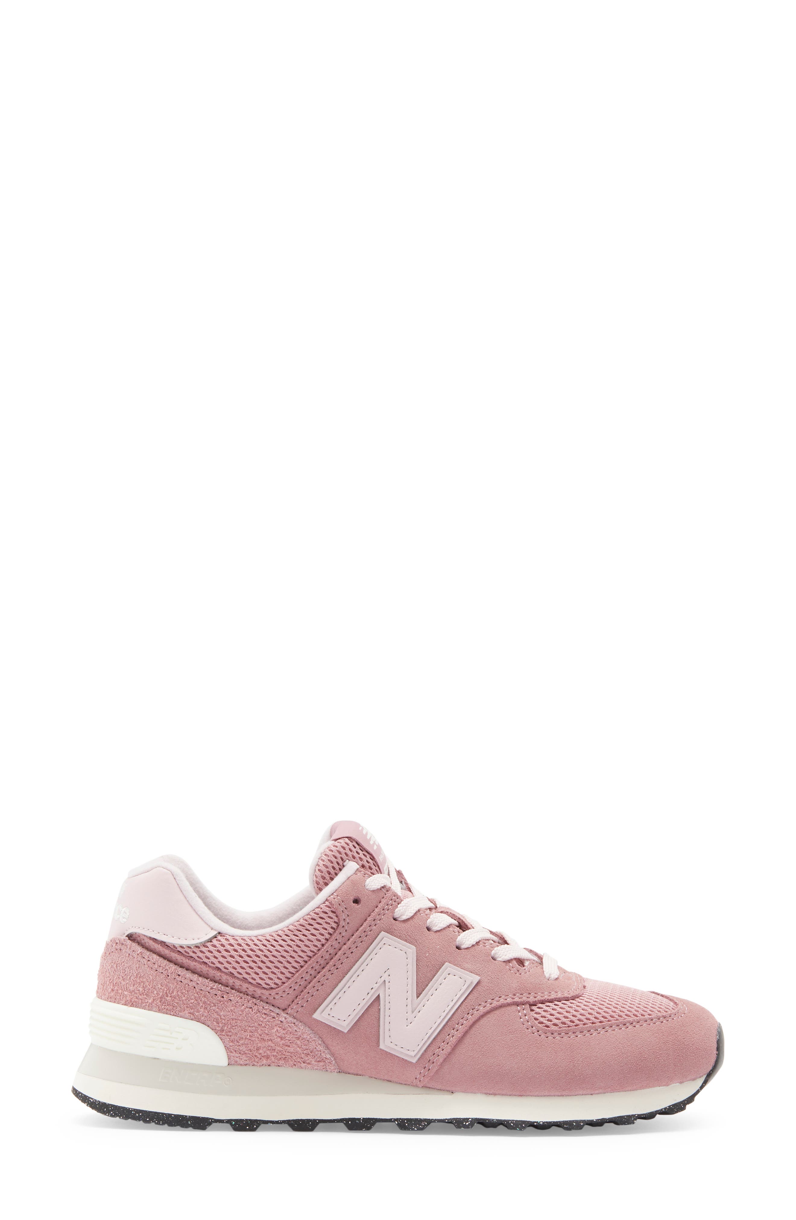 New Balance 574 Sneaker, Alternate, color, Alpha Pink/Nb White