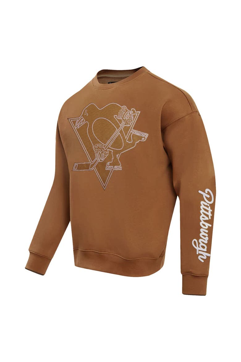 Men's Pro Standard  Brown Pittsburgh Penguins Paint the City Pullover Sweatshirt, Alternate, color, Brown