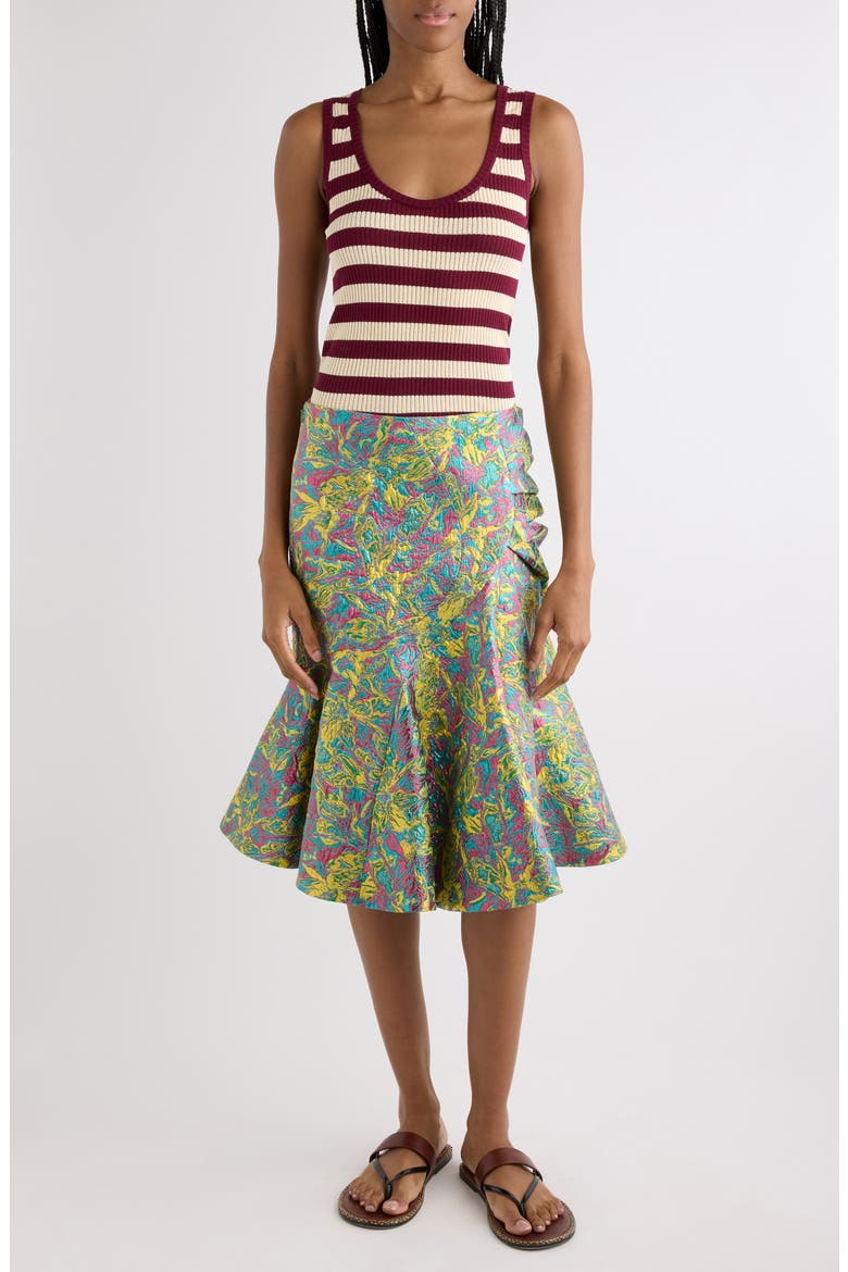 Tova Bis Stripe Cotton Rib Tank, Alternate, color, BORDEAUX