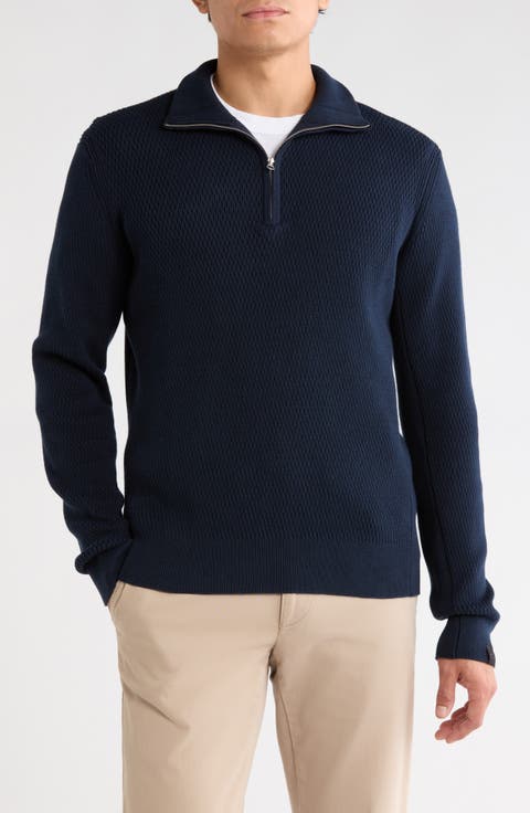 Danton Quarter Zip Cotton Sweater