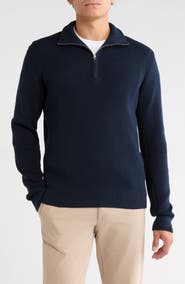 rag & bone Danton Quarter Zip Cotton Sweater