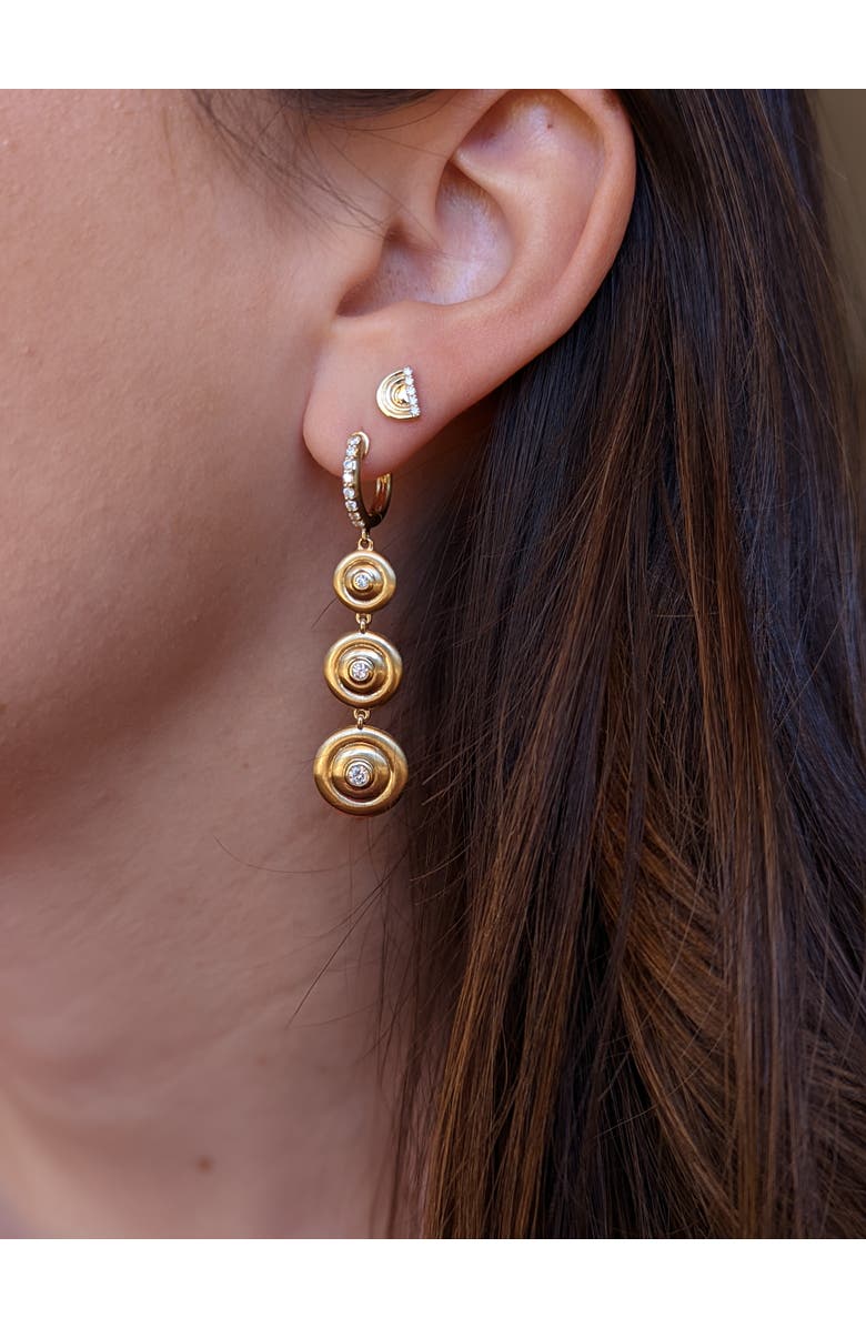 Campbell + Charlotte Edge Ferris Wheel Stud Earring, Alternate, color, Gold