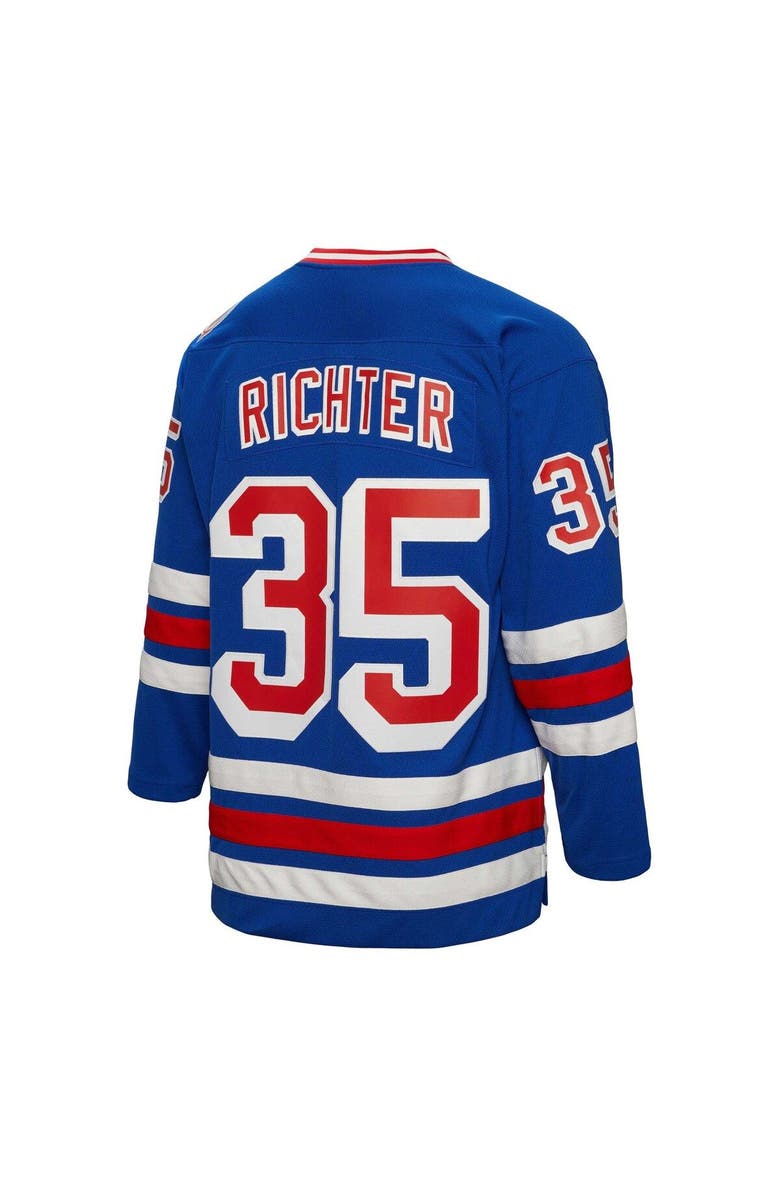 Mitchell & Ness Men's Mitchell & Ness Mike Richter Blue New York Rangers 1993/94 Blue Line Player Jersey, Alternate, color,