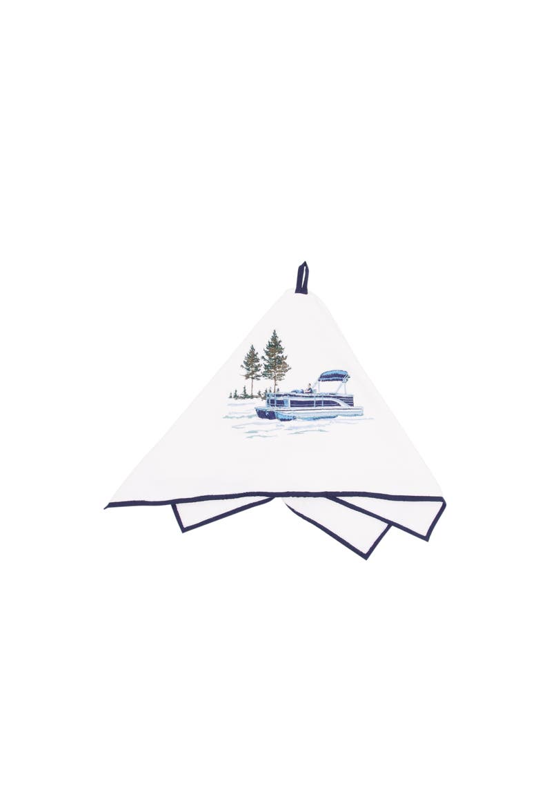 Pontoon Lake Terrycloth Kitchen and Bathroom Towel, Alternate, color, Blue