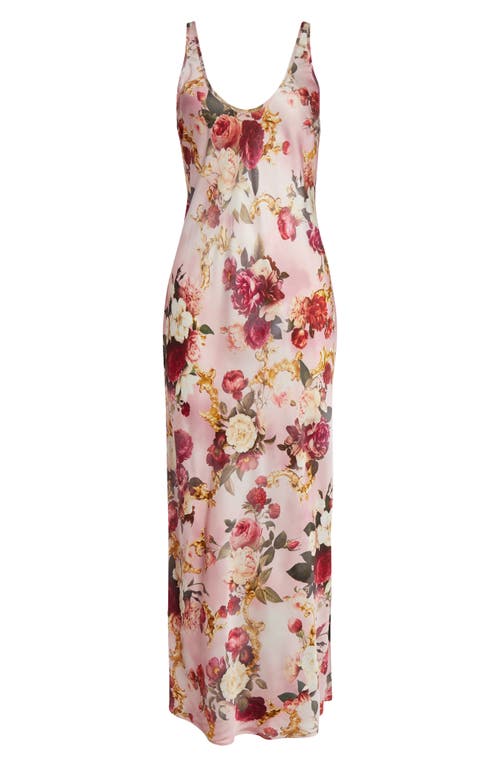 L Agence L'agence Akiya Floral Satin Maxi Dress In Multi