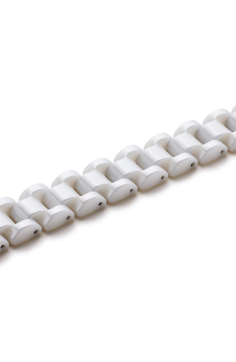 Ana Luisa Ora Ceramic Watchstrap Bracelet, Alternate, color, Gold / White