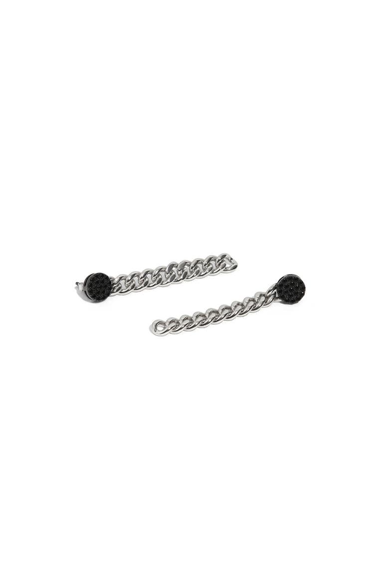 Cuban Drop Earrings, Main, color, White Gold