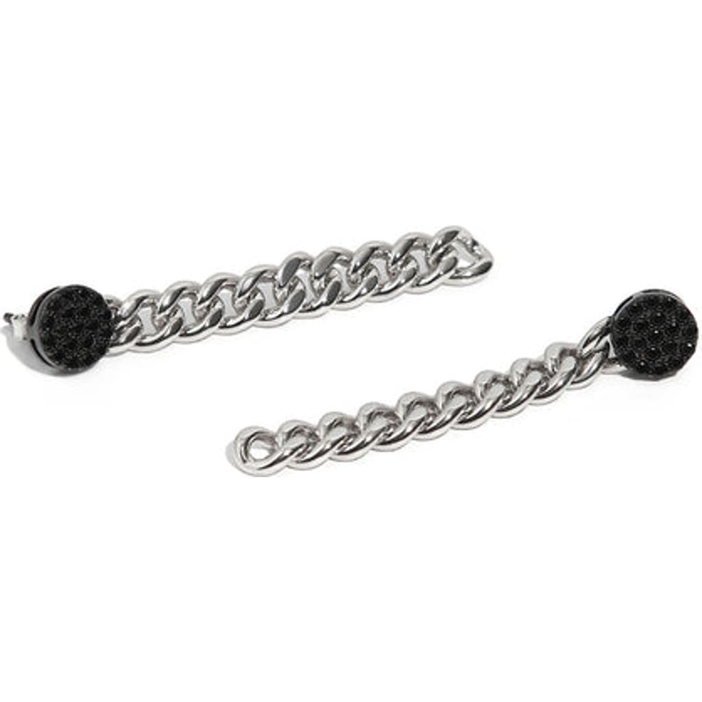 Zarux Cuban Drop Earrings In Metallic