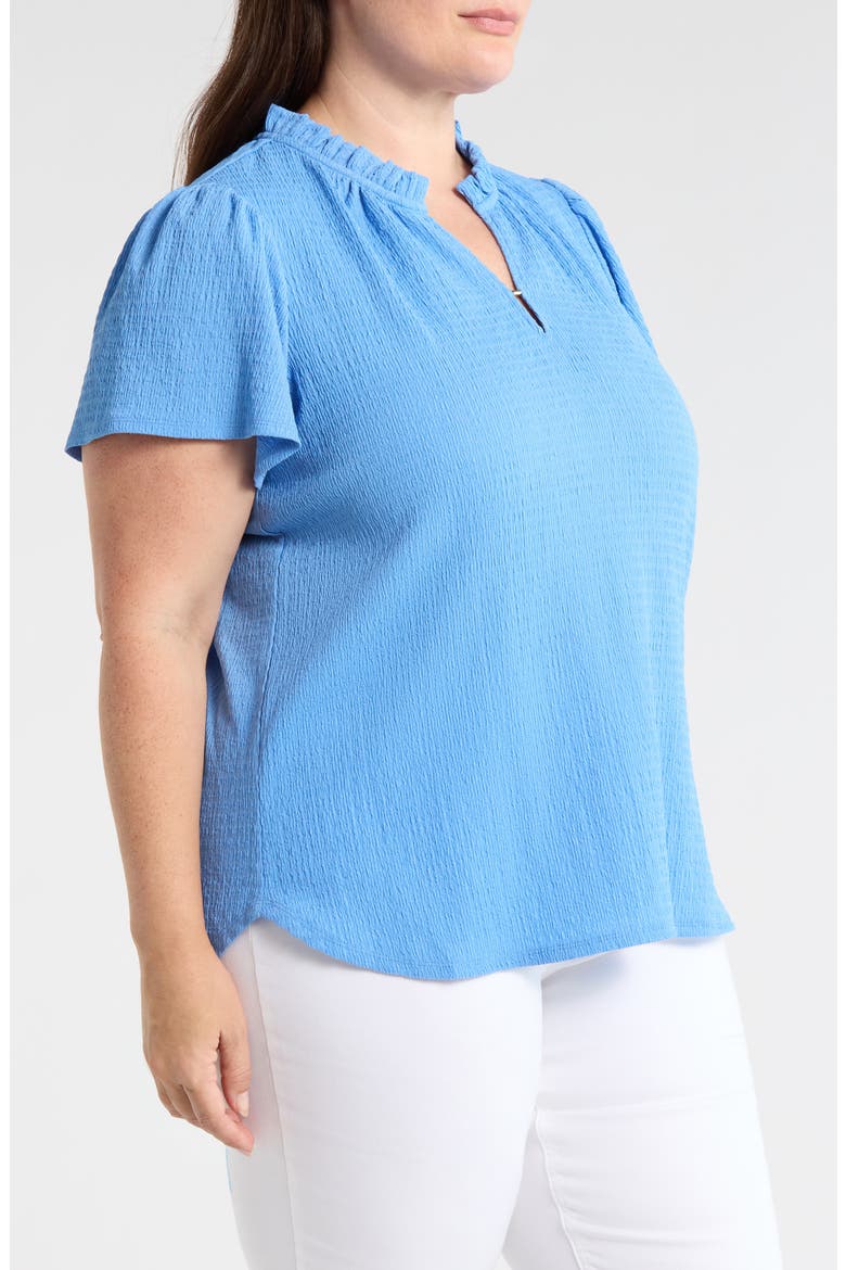 Flutter Sleeve Tee, Alternate, color, BLUE HORIZON