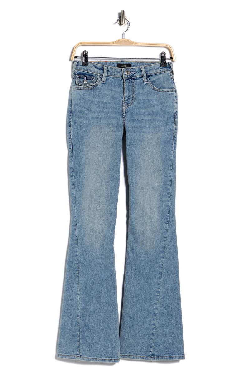 True Religion Joey Low Rise Flap Pocket Flare Jeans, Alternate, color, Light Sparklin Pear Wash