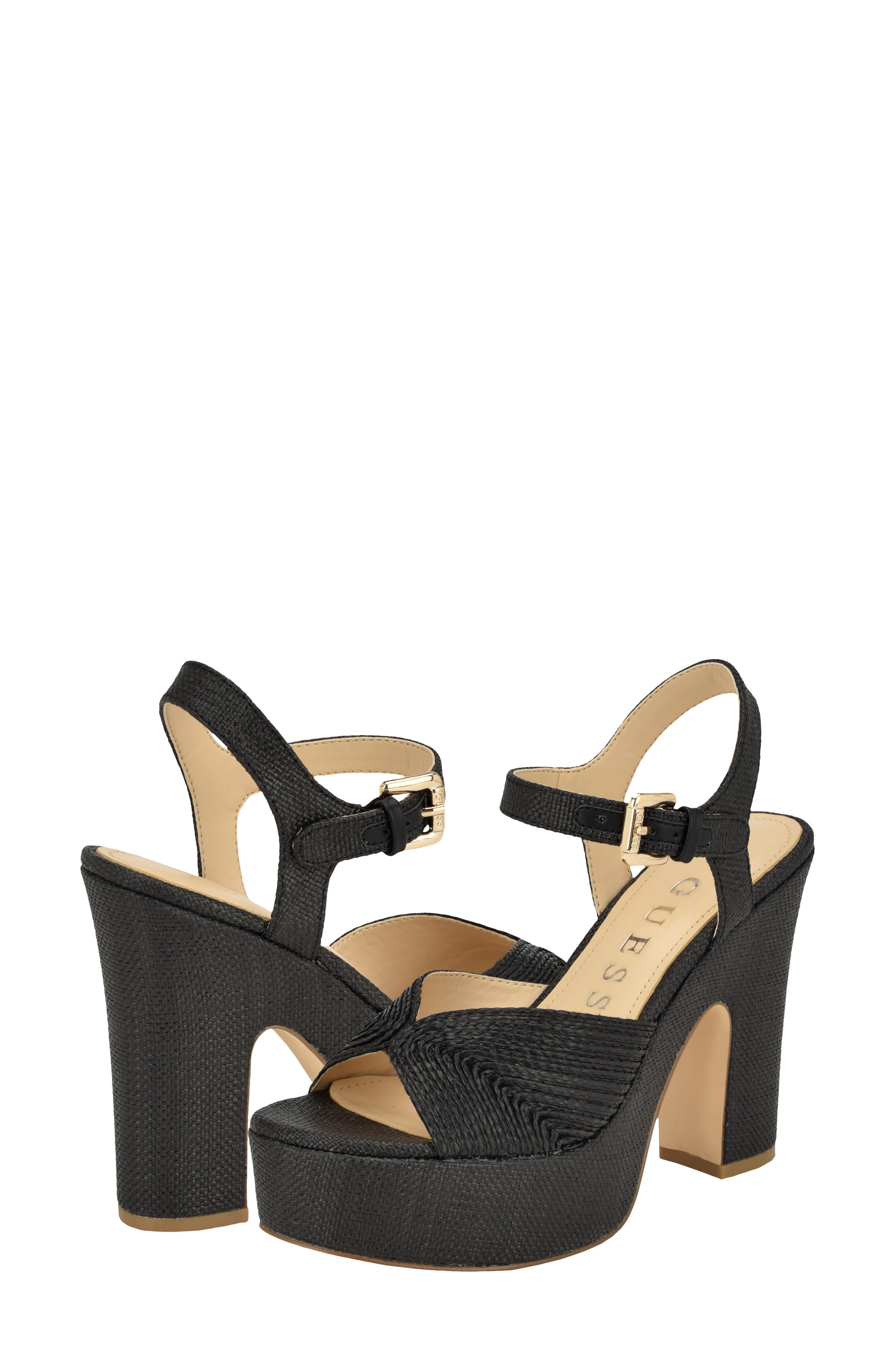 GUESS Saylin Ankle Strap Platform Sandal, Alternate, color, 