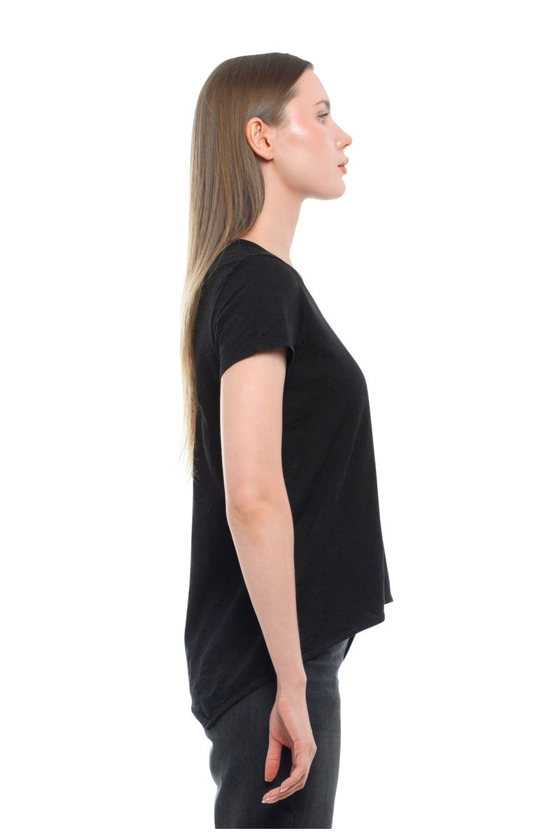 WILT Clothing Crew Neck Short Sleeve Shrunken Boyfriend Tee, Alternate, color, Black