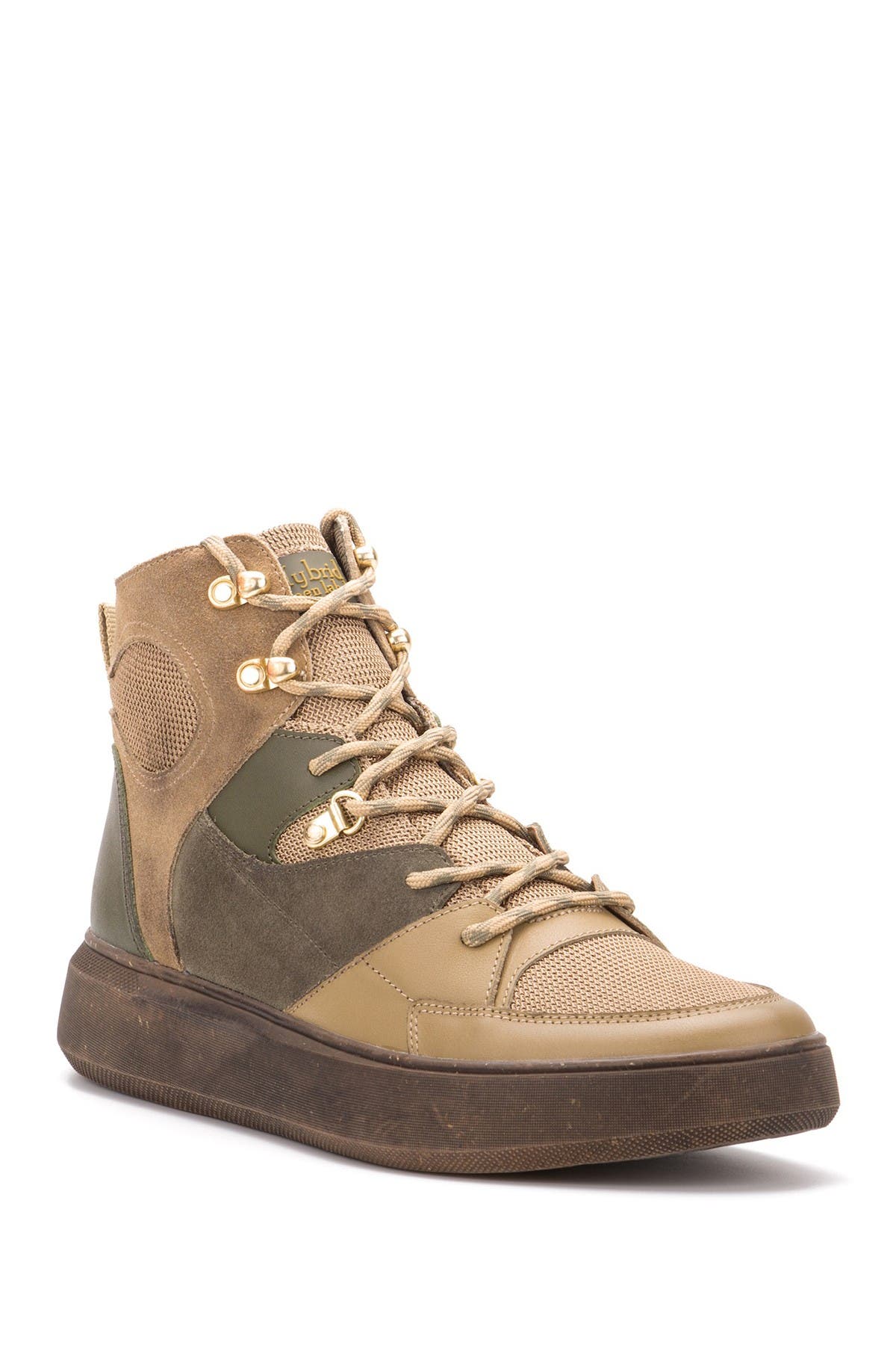 Hybrid Green Label Globetrotter Leather Mid Sneaker