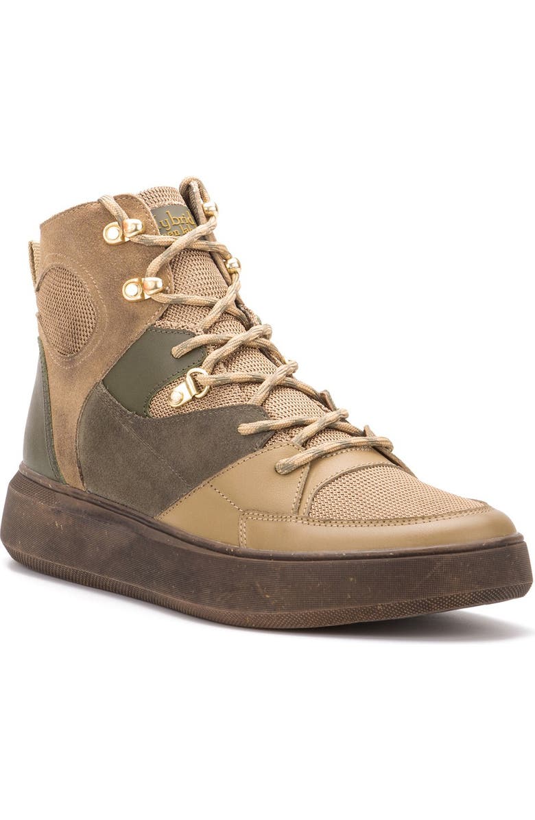 Hybrid Green Label Globetrotter Leather Mid Sneaker, Main, color, Khaki