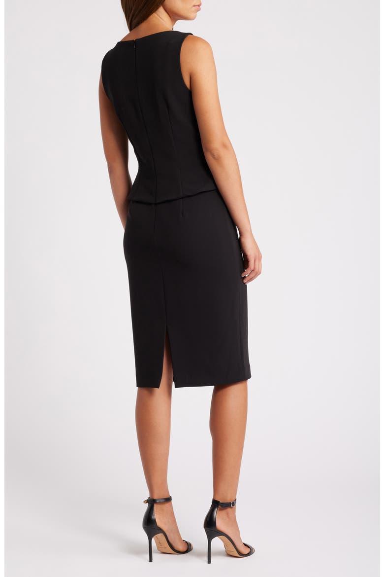 Roanna Sleeveless Sheath Dress, Alternate, color, BLACK